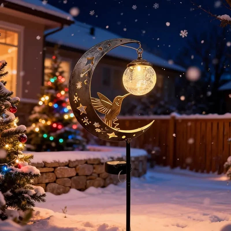 Hummingbird Moon Solar Stake Light