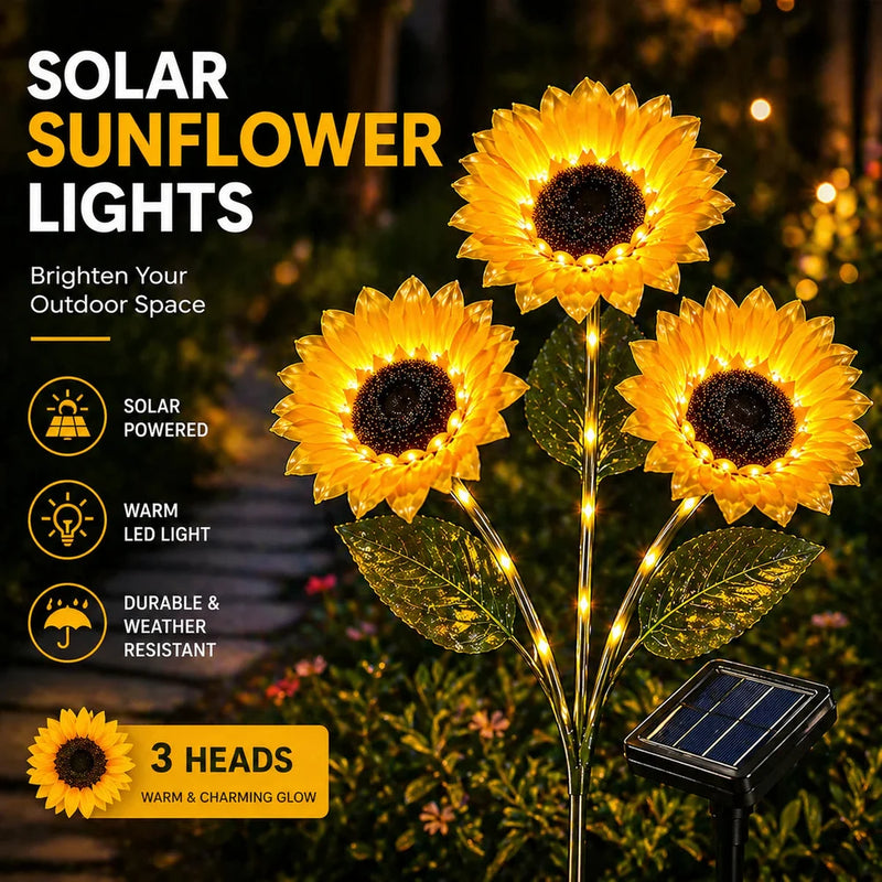 SunGlow Solar Sunflower Light