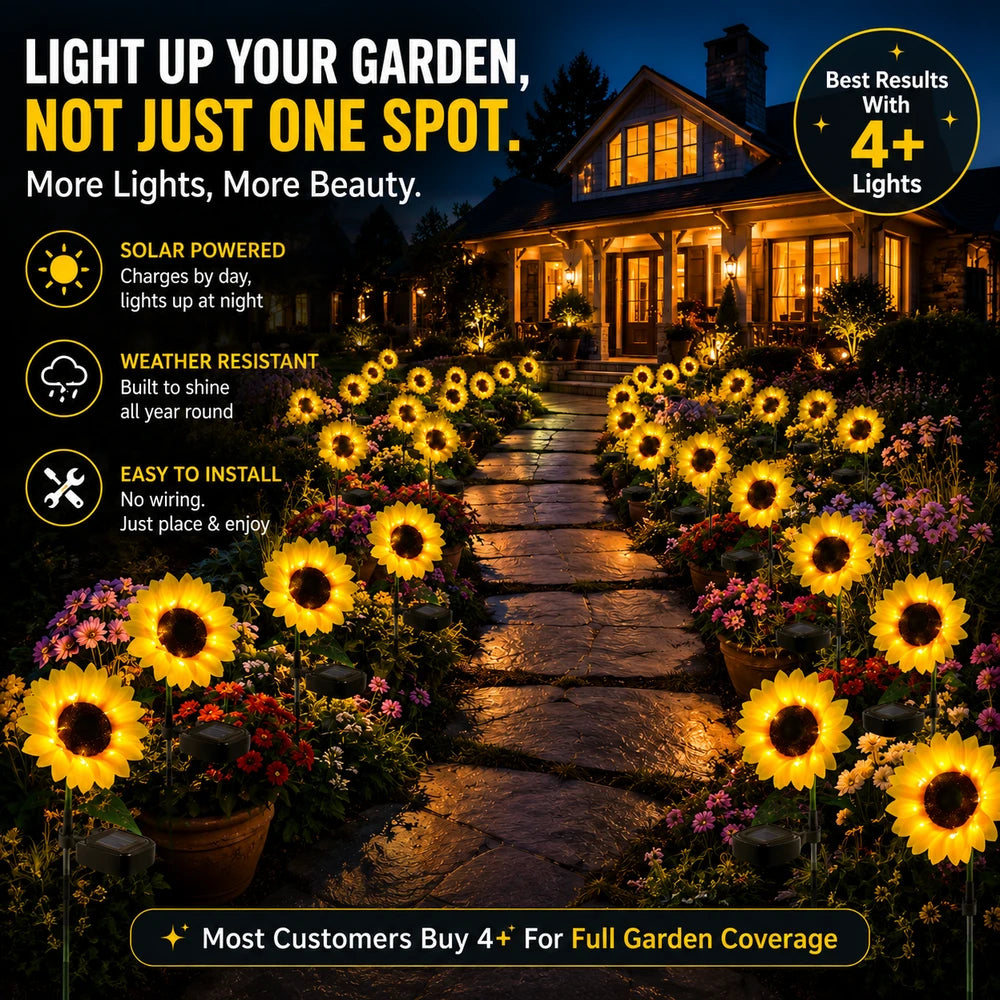 SunGlow Solar Sunflower Light