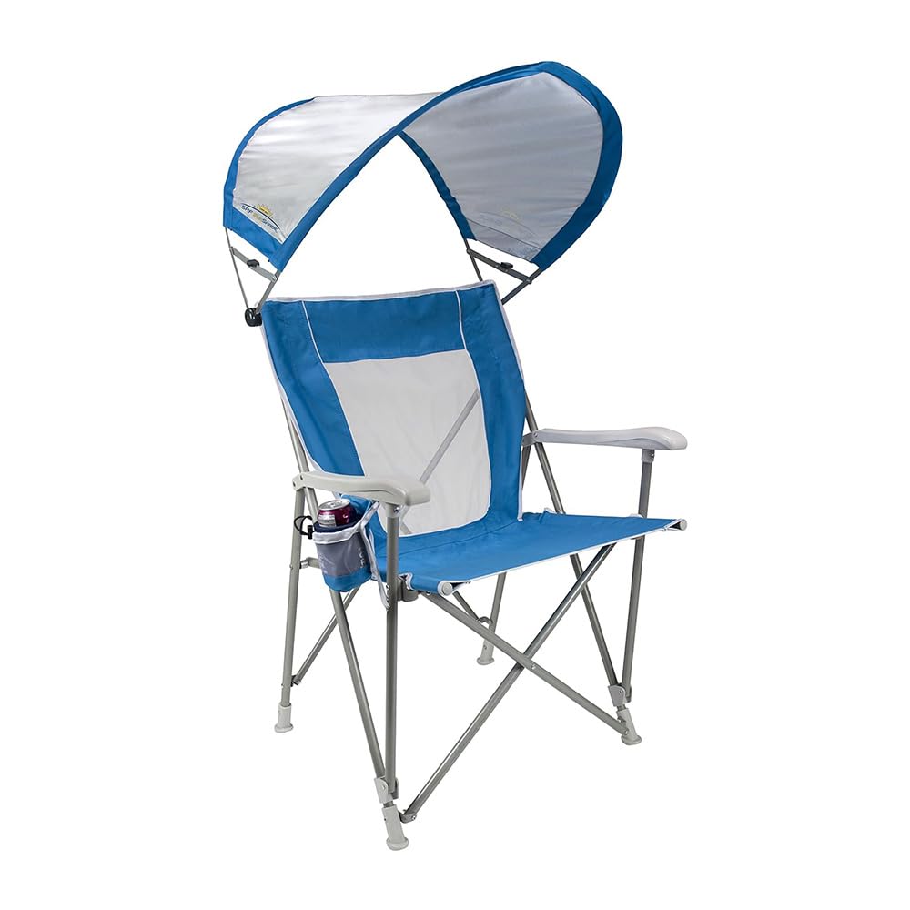 GCI Outdoor Comfort Pro Rocker Collapsible Rocking Chair & Outdoor Camping Chair, Indigo Blue