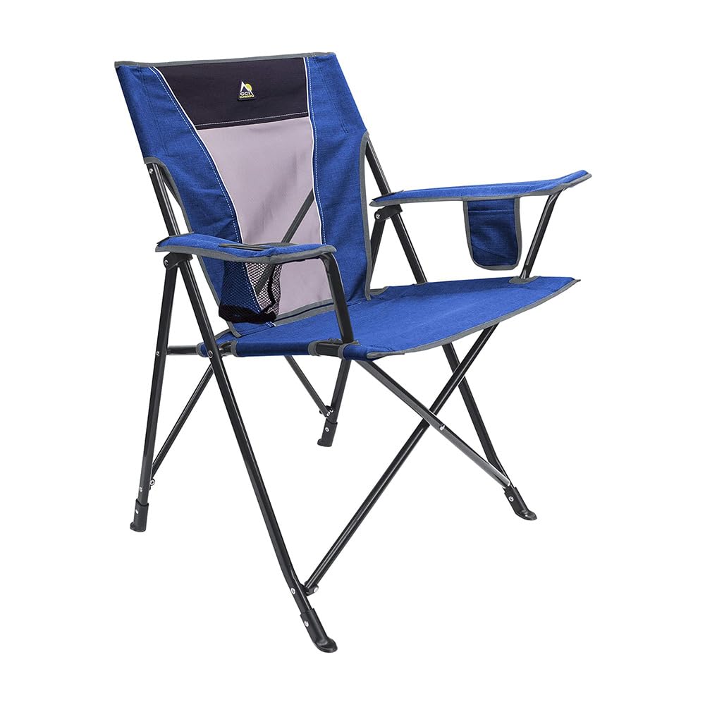 GCI Outdoor Comfort Pro Rocker Collapsible Rocking Chair & Outdoor Camping Chair, Indigo Blue