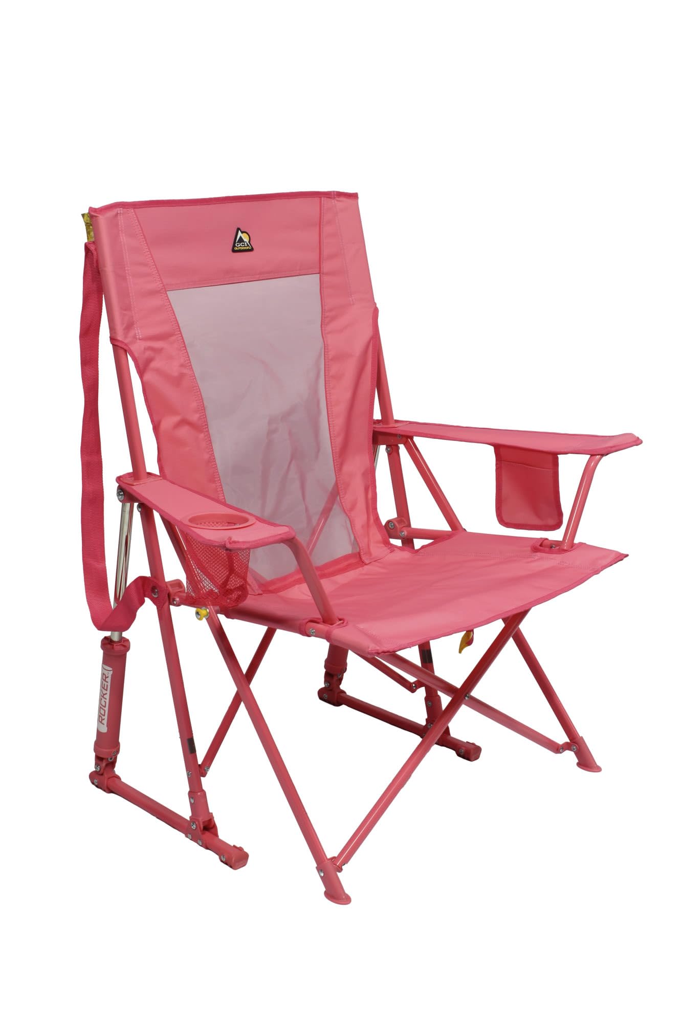GCI Outdoor Comfort Pro Rocker Collapsible Rocking Chair & Outdoor Camping Chair, Indigo Blue