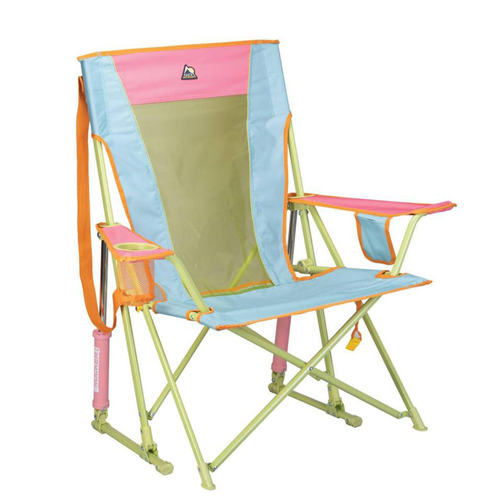 GCI Outdoor Comfort Pro Rocker Collapsible Rocking Chair & Outdoor Camping Chair, Indigo Blue