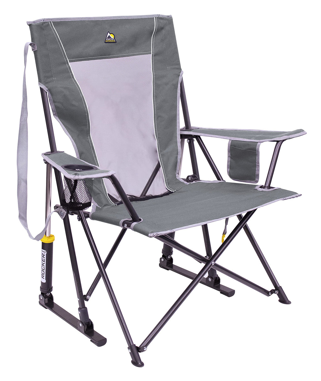 GCI Outdoor Comfort Pro Rocker Collapsible Rocking Chair & Outdoor Camping Chair, Indigo Blue