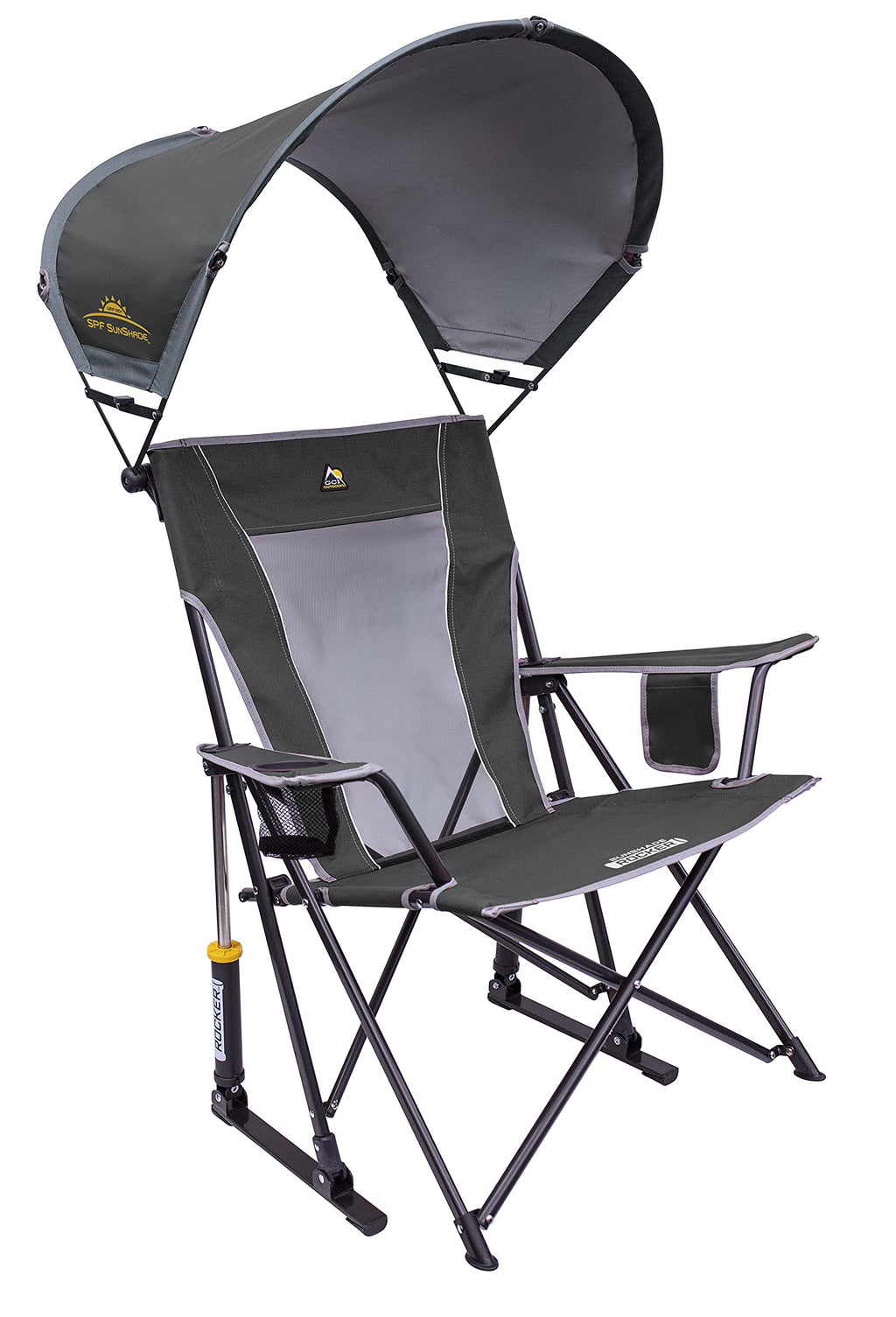 GCI Outdoor Comfort Pro Rocker Collapsible Rocking Chair & Outdoor Camping Chair, Indigo Blue